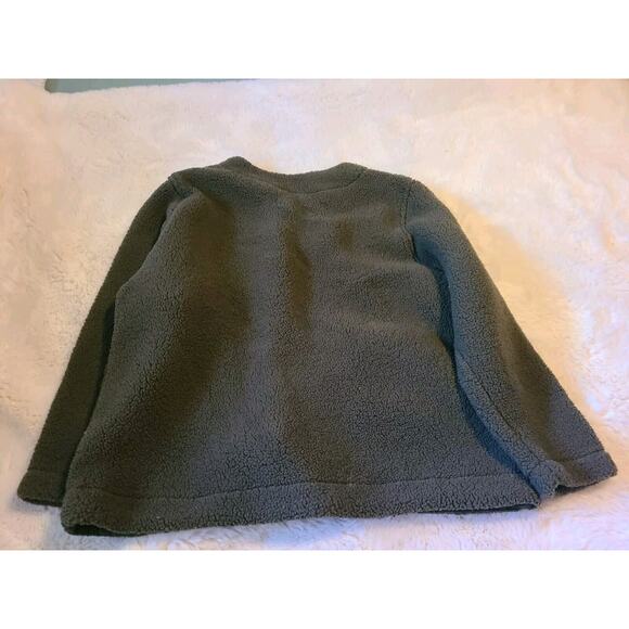 Lee Plus Size Fleece V Neck Cardigan Size 1x Green - Picture 8 of 8